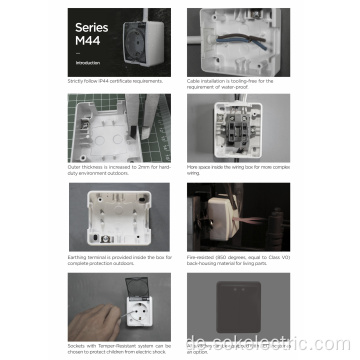 New Design 1 Gang Wandschaltertafel mit weißen elektrischen Schaltern mit Zwischenlicht